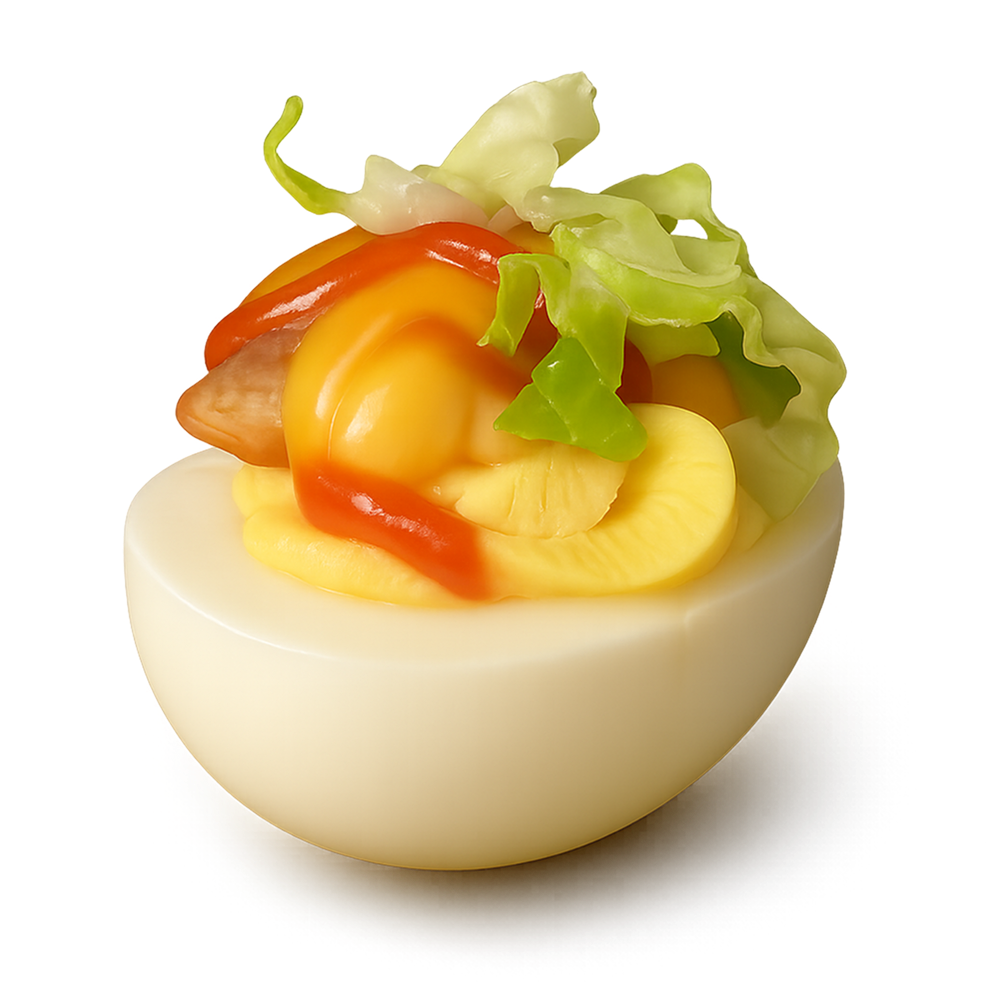 Cheeseburger Deviled Eggs