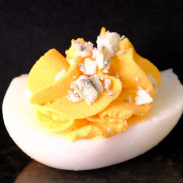 Buffalo Blue Cheese Deviled Eggs