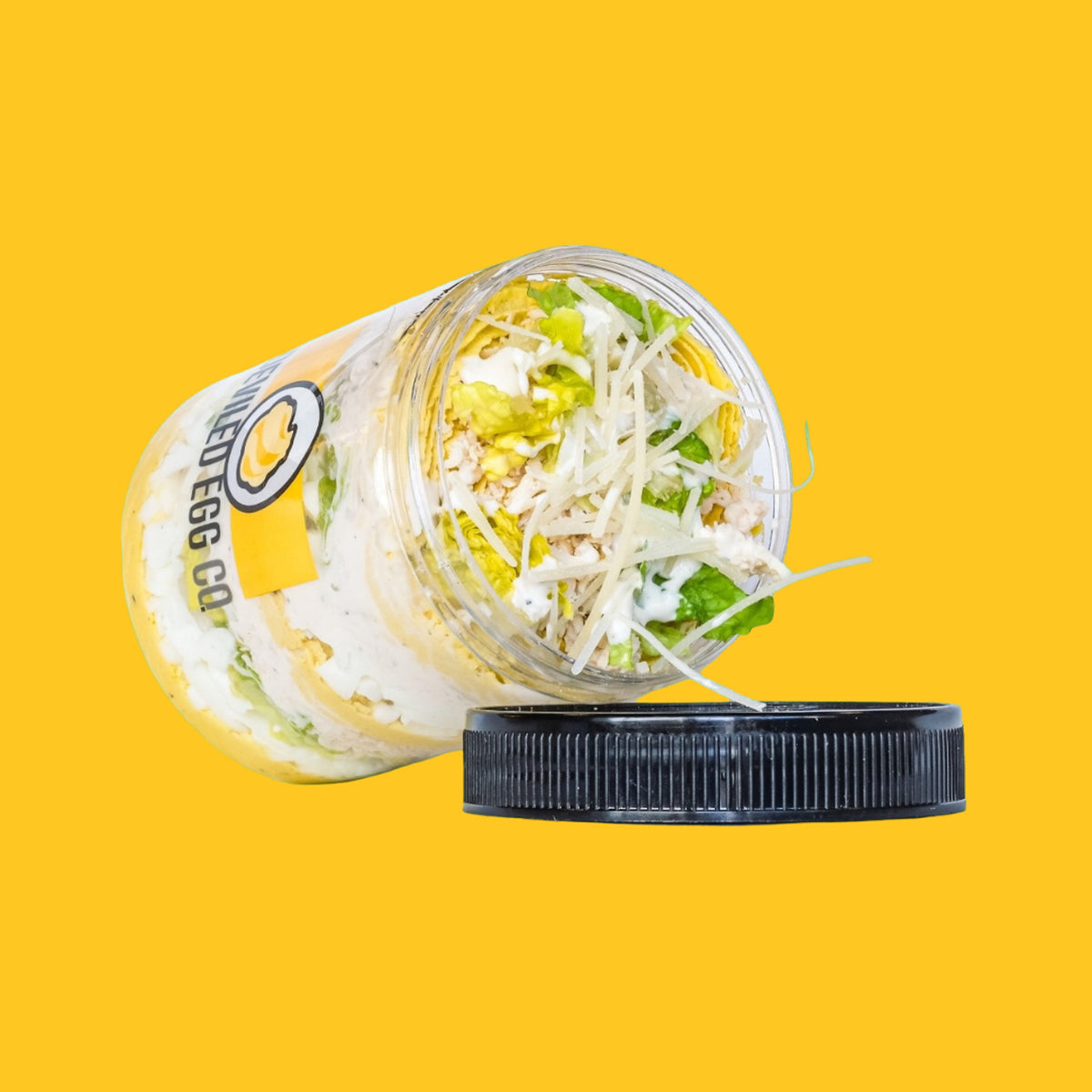 Chicken Caesar Deviled Eggs