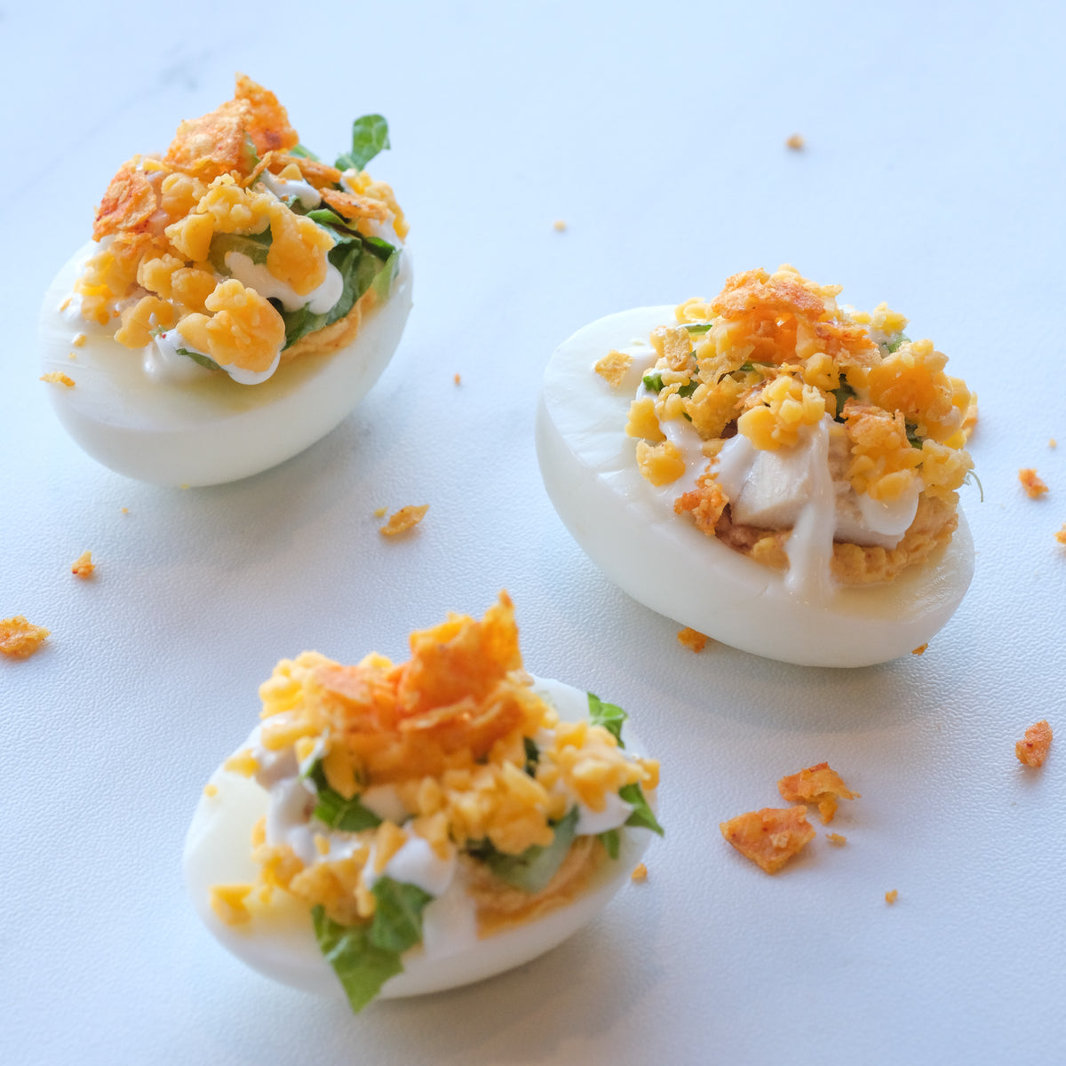 Walking Taco Deviled Eggs